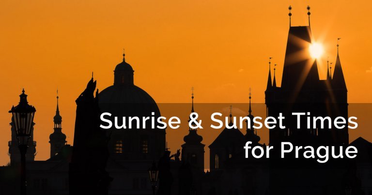 Sunrise and sunset Prague