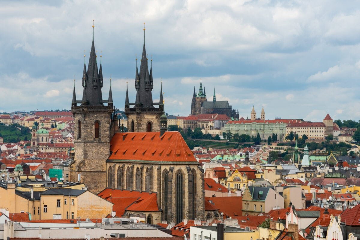 Tyn Church and Prague Castle, Prague