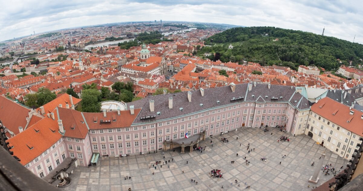 Prague as seen from the St. Vitus Cathedral Tower