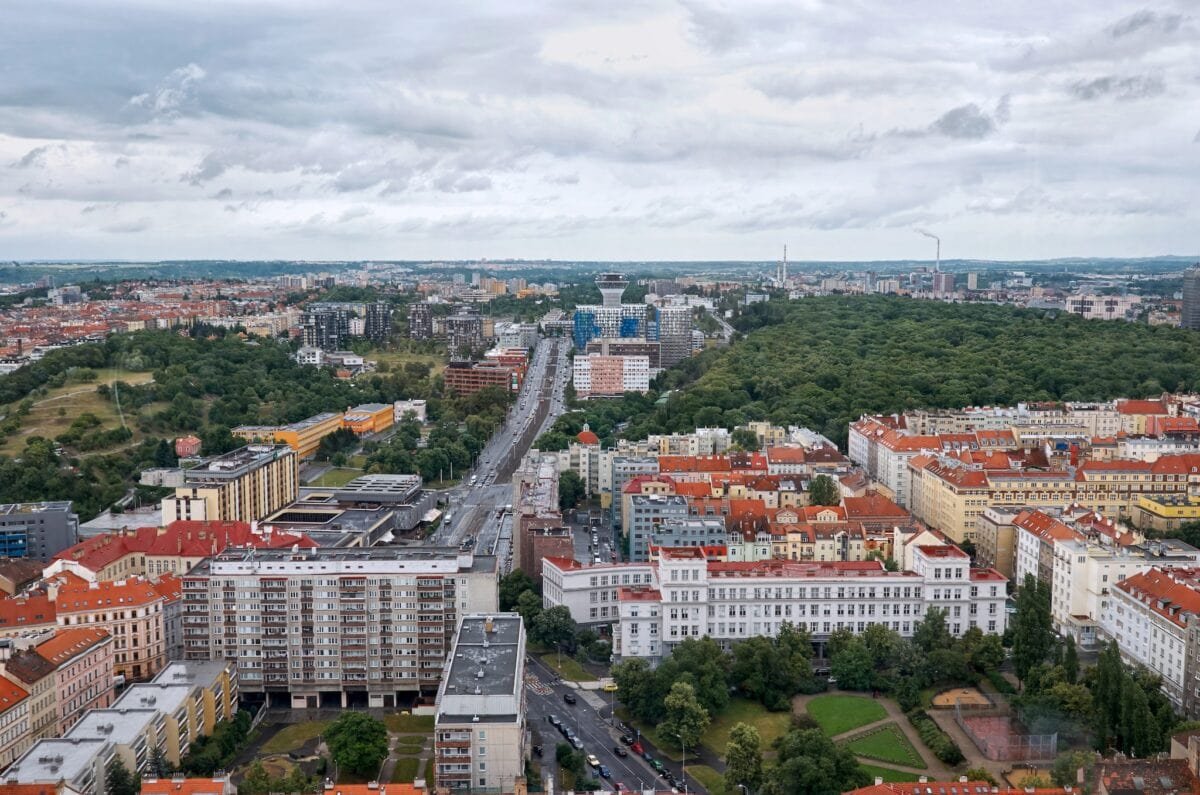 Prague as seen from Žižkov TV Tower, Prague