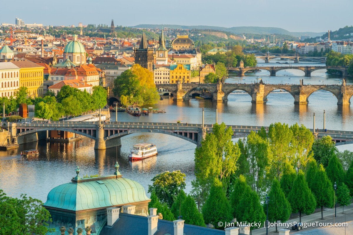 Bridges over the Vltava River, Letná Park, Prague