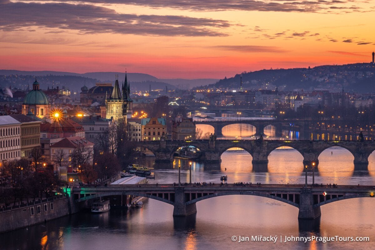 Bridges over the Vltava River, Letná Park, Prague